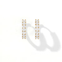 Aomi Hoops | Clear Gold
