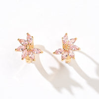 Jazlyn Petal Hoops | Blush Gold