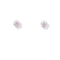 Annalis Flower Studs | Opal Silver