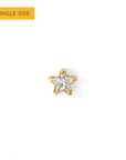 Nova Star Flatback Earring | Clear Gold