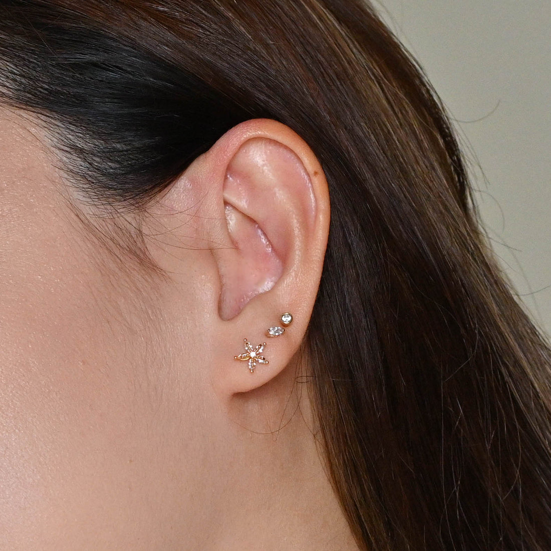 Astrid 3D Studs | Gold