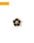 Meadow Flower Flatback Earring | Black Gold