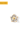 Meadow Flower Flatback Earring | Clear Gold