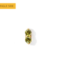 Gemini Flatback Earring | Olive Gold