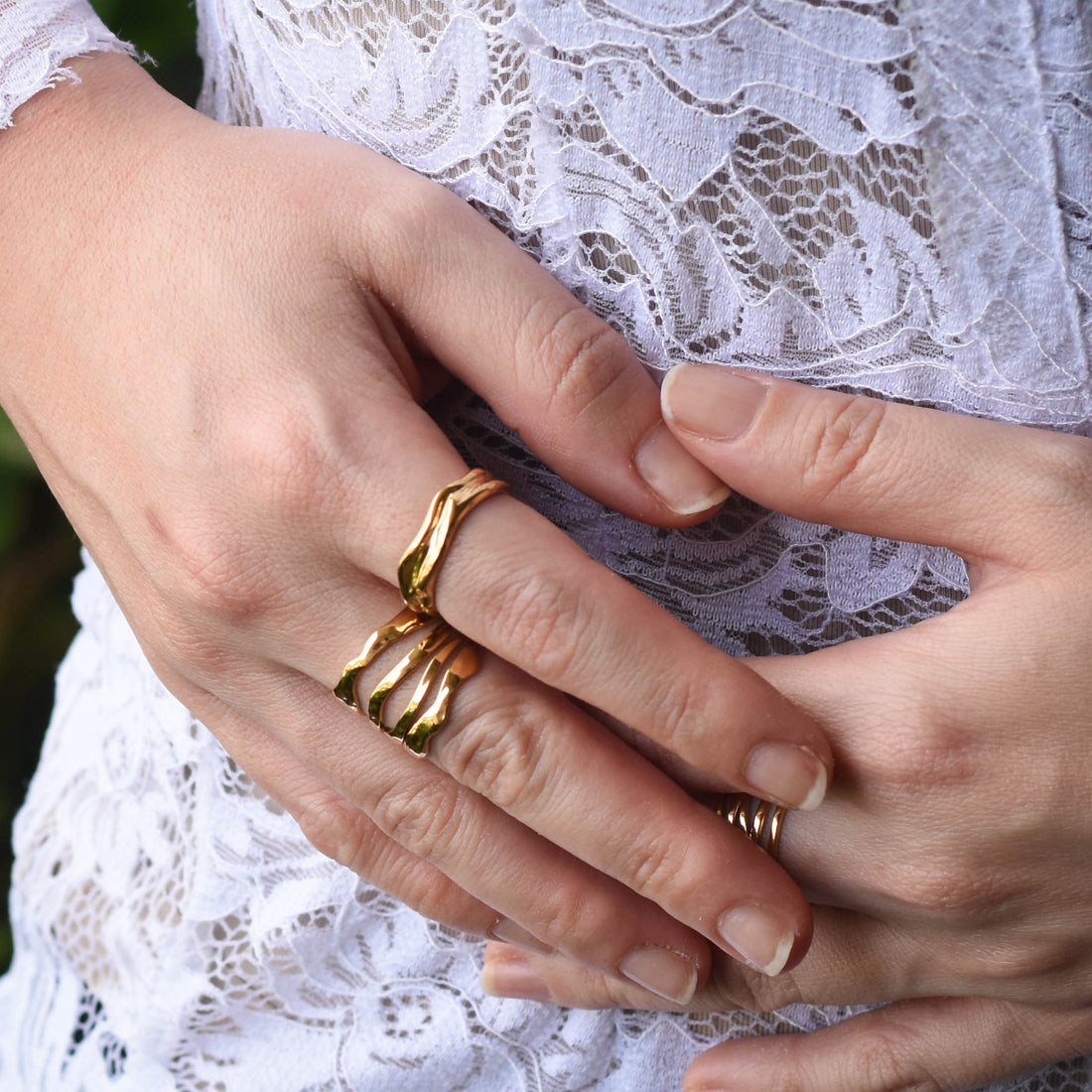 Joan Hammered Ring | Gold