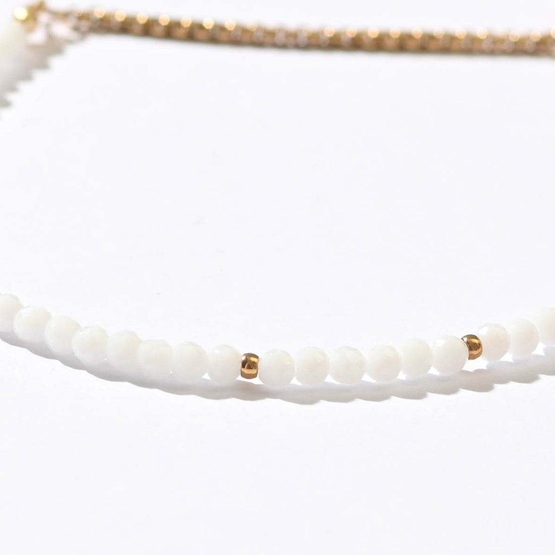 Cammy Beaded Bracelet | Pearl White