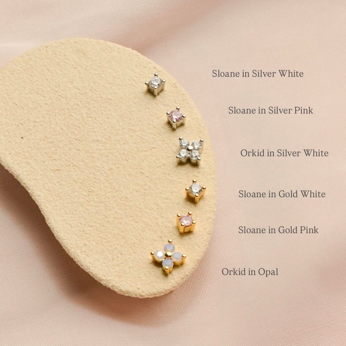Orkid Studs | Opal Gold