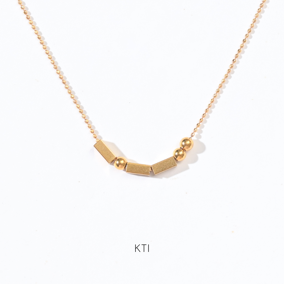 Morse Code Necklace | Gold