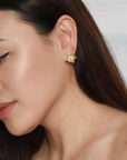 Tara Draped Studs | Gold