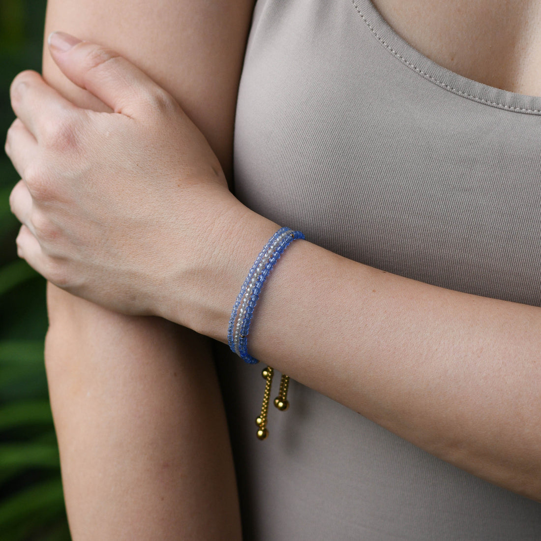 Cammy Beaded Bracelet | Crystal Blue
