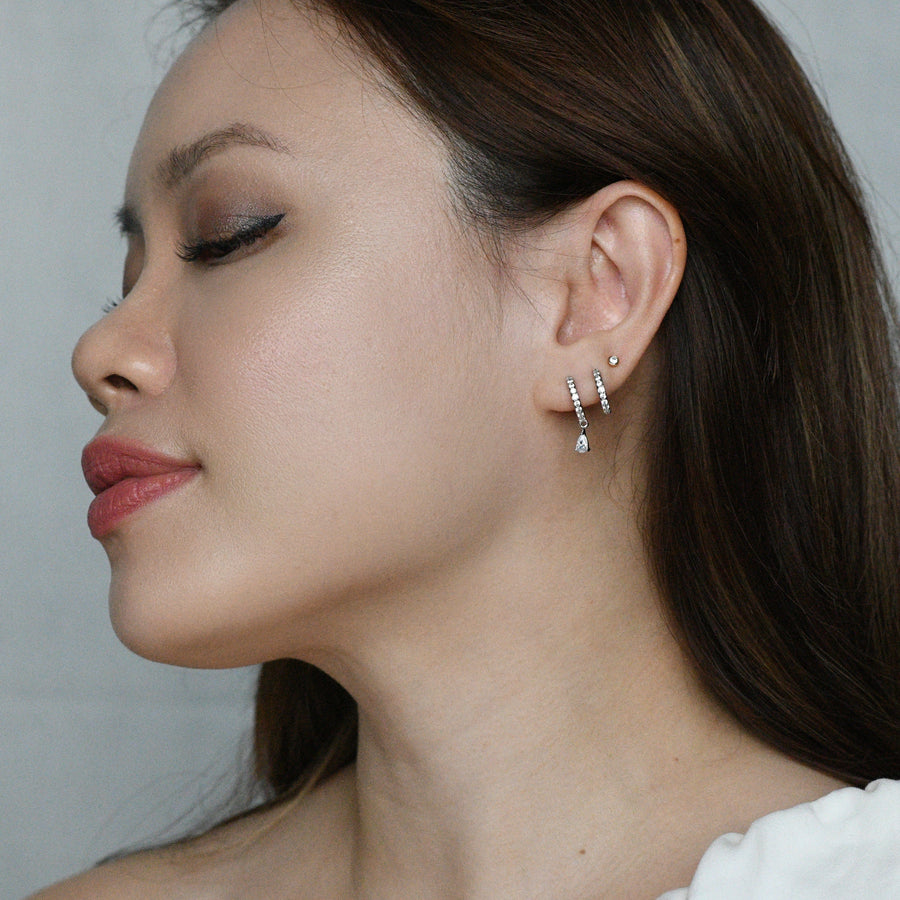 Gia Double Hoops | Silver