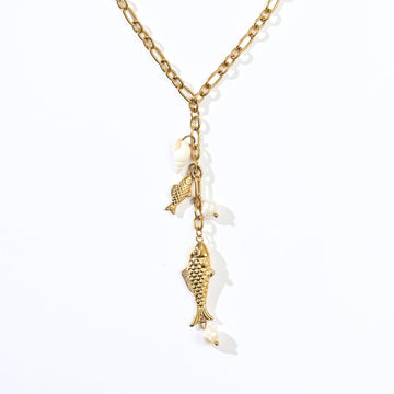 Cleo By The Sea Cluster Necklace