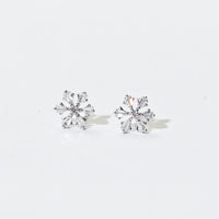 Lumi Snowflake Studs | Silver