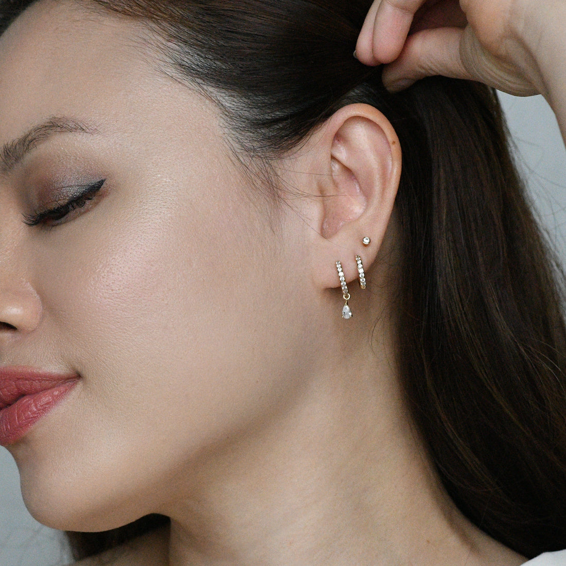 Gia Double Hoops | Gold