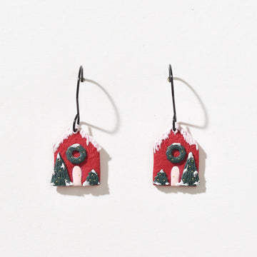 Snowville Cosy Cottage Red Black