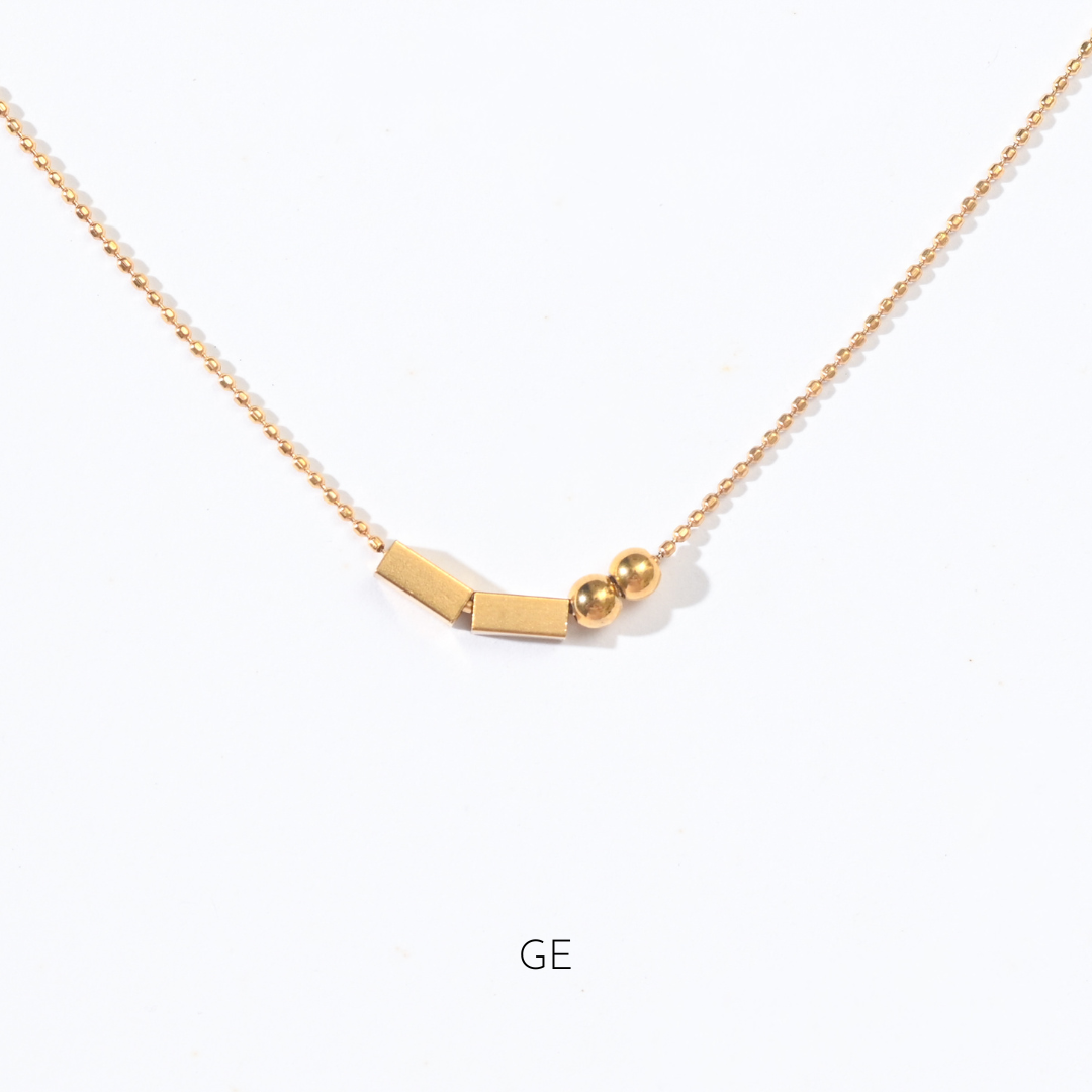 Morse Code Necklace | Gold