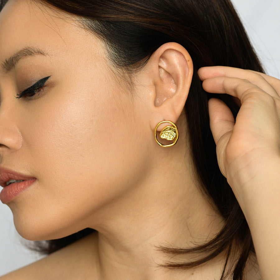 Lani Lava Studs SST