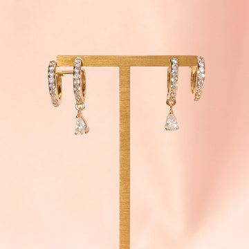 Gia Double Hoops | Gold
