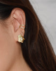 Tara Draped Studs | Gold