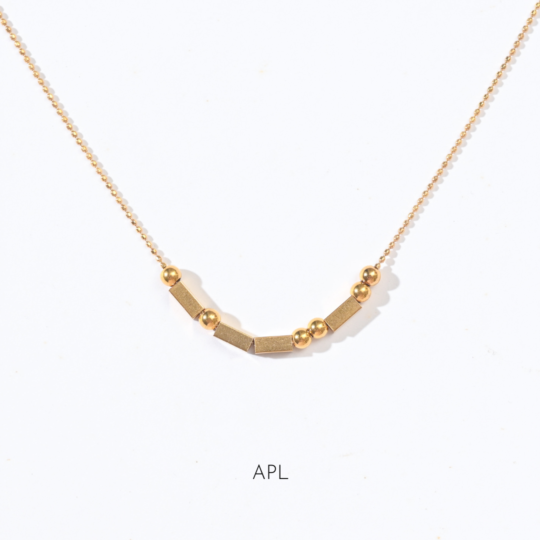 Morse Code Necklace | Gold