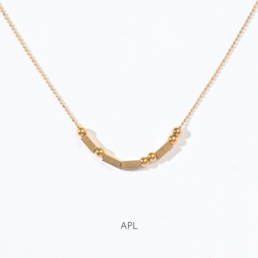 Morse Code Necklace | Gold