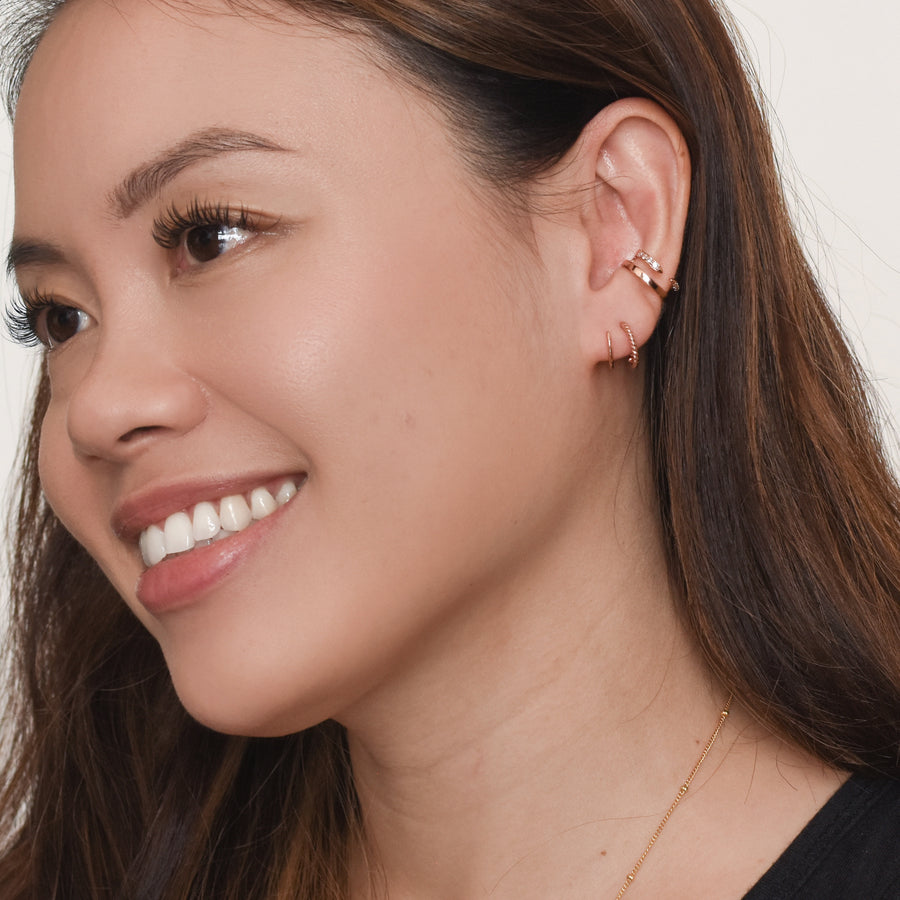 Lara Twist Earring | Rose Gold