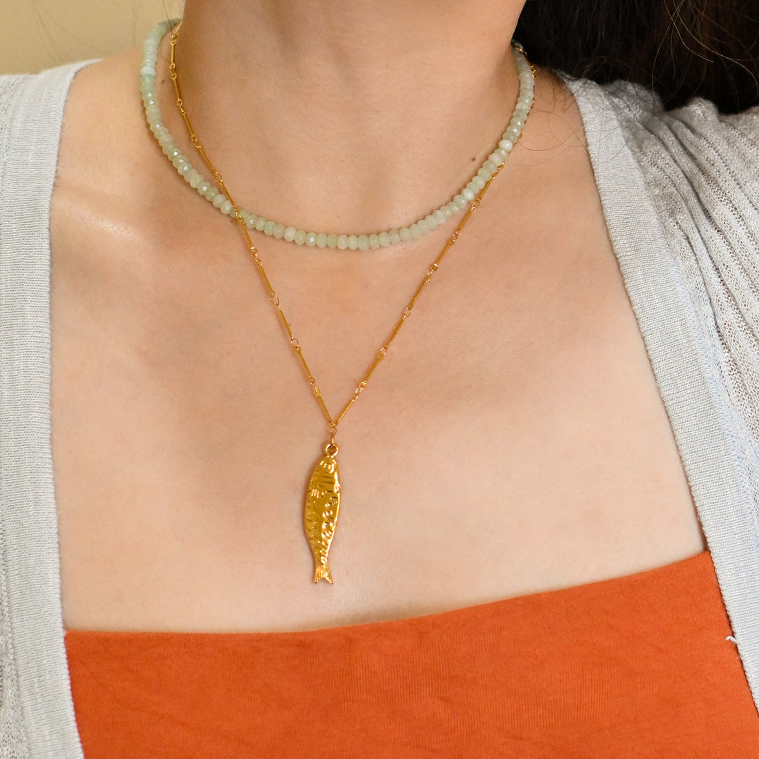 Mrs. Puff Sardine Pendant Necklace