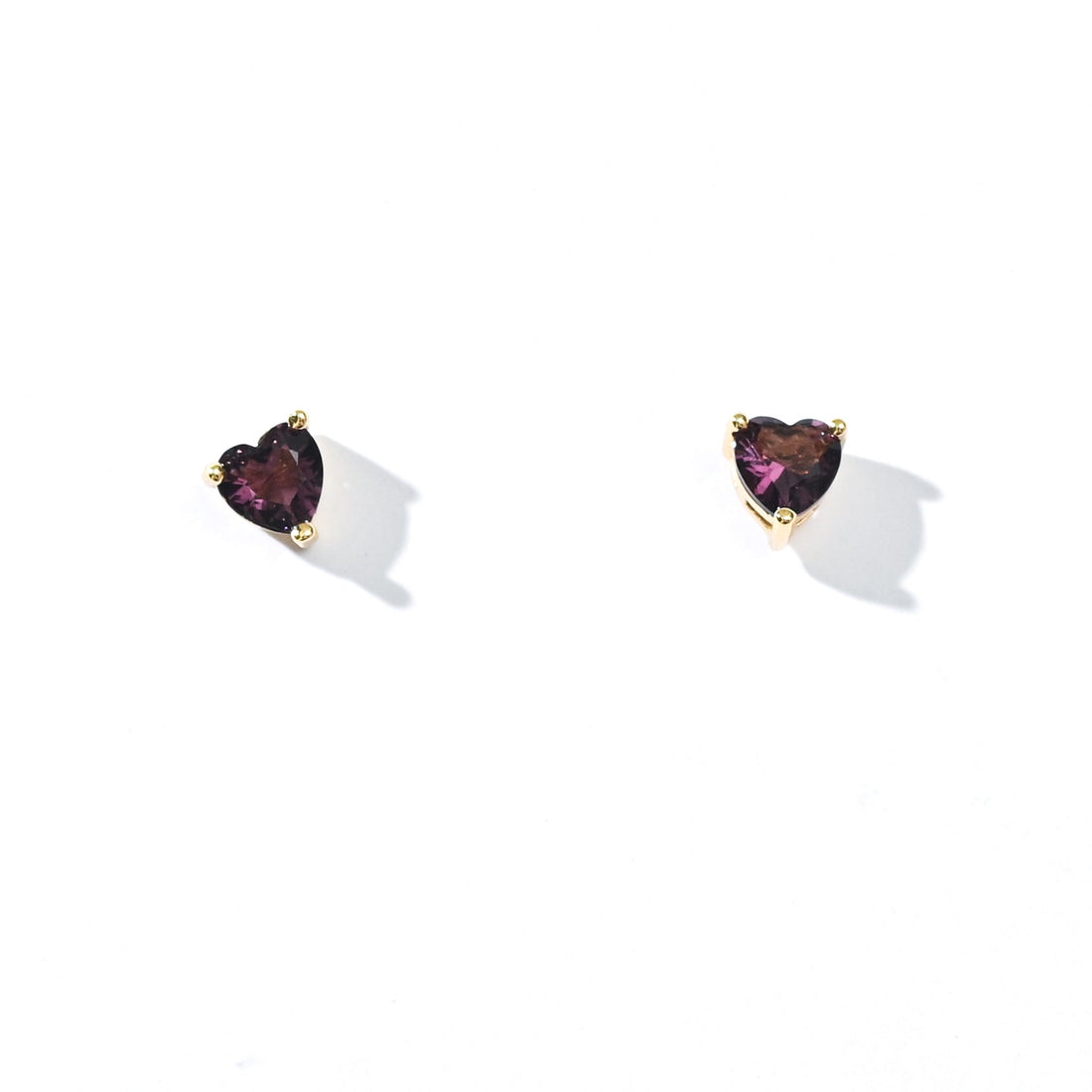 Evie Heart Studs | Gold Plum
