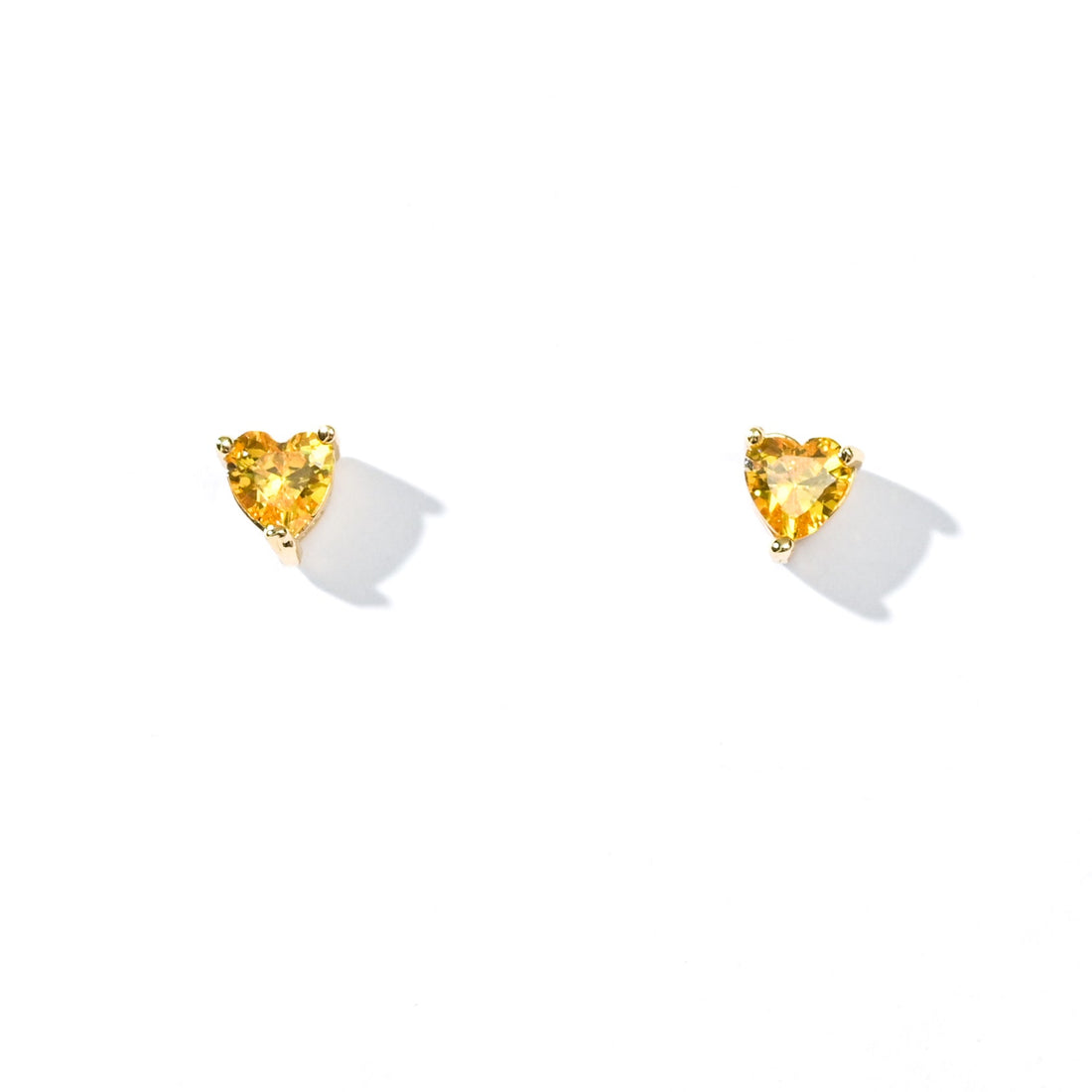 Evie Heart Studs | Gold Sunshine
