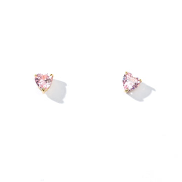 Evie Heart Studs | Gold Taffy