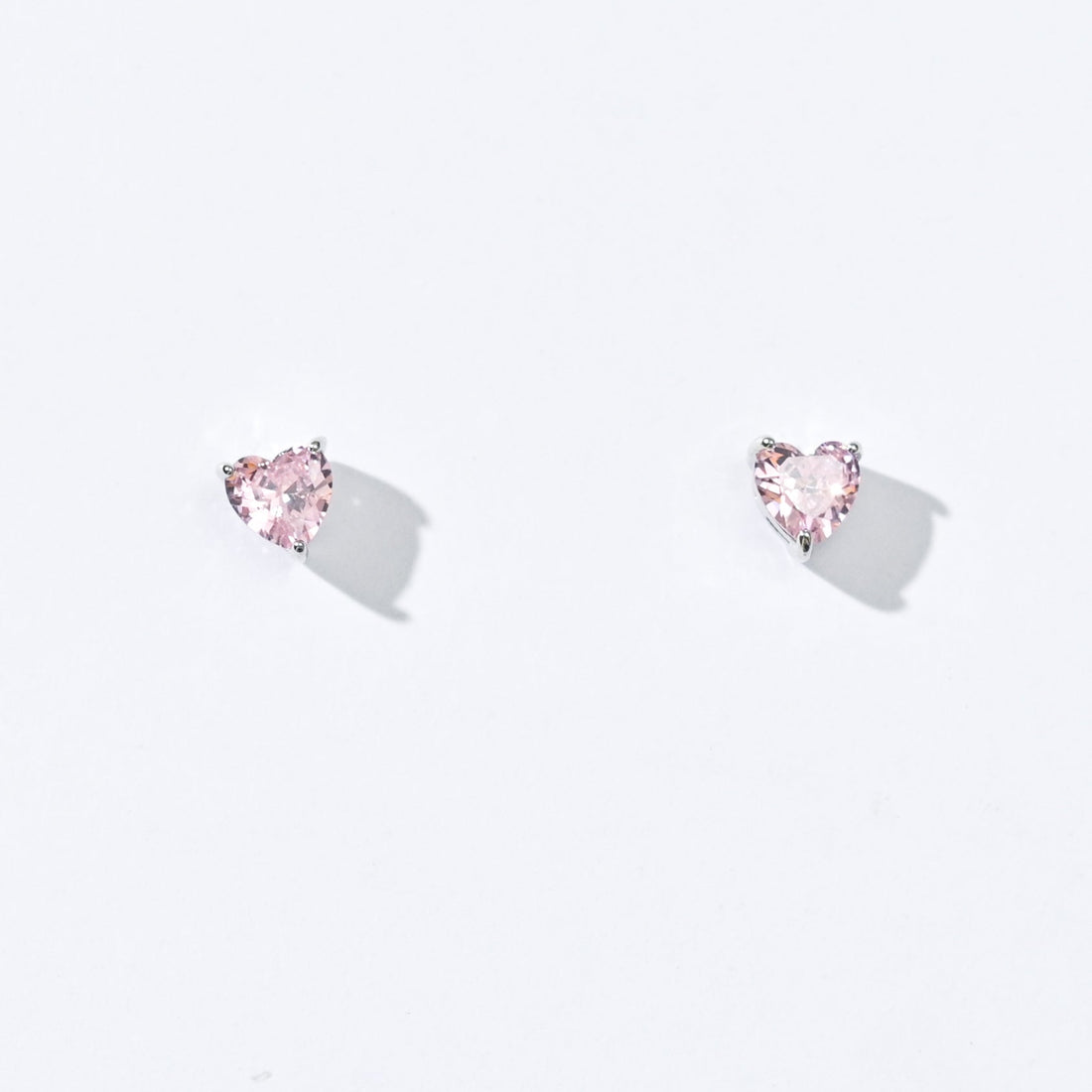 Evie Heart Studs | Silver Taffy