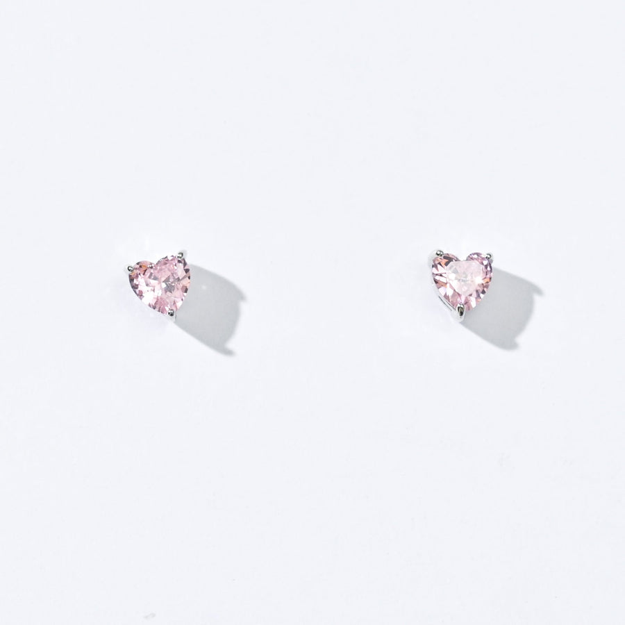 Evie Heart Studs | Silver Taffy