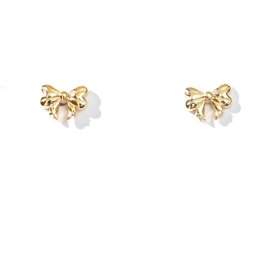 Layla Bow Studs | Gold