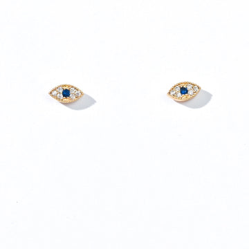 Zara Evil Eye Studs | Gold