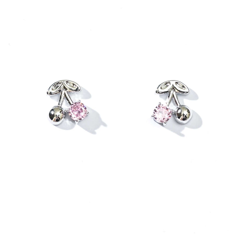 Charise Cherry Studs | Silver