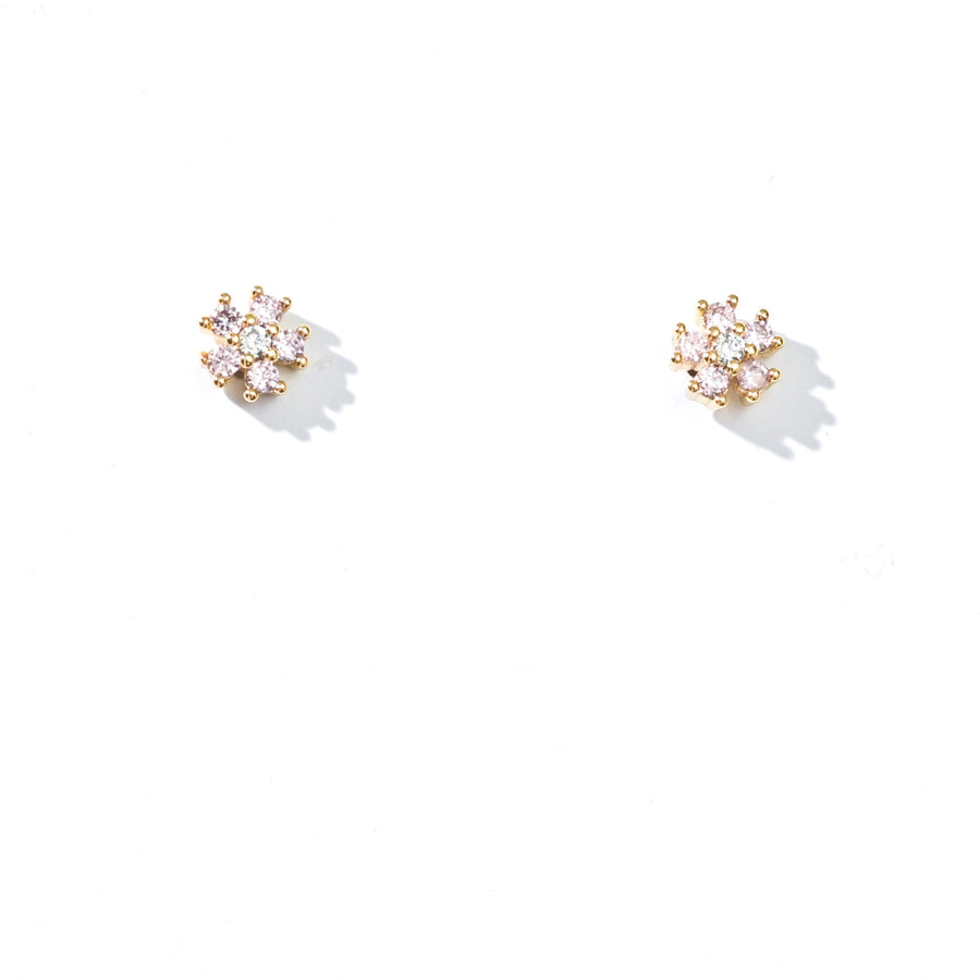 Annalis Pink Flower Studs