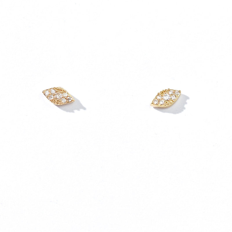 Naomi Marquise Studs | Gold