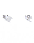 Iman Minimalist Studs | Opal Silver