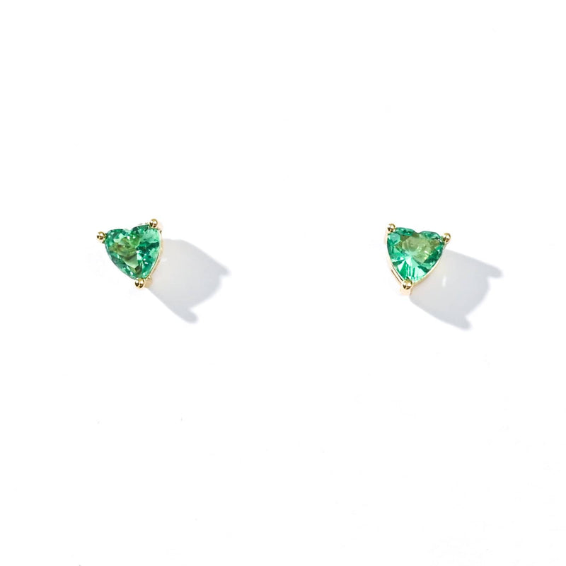 Evie Heart Studs | Gold Pine