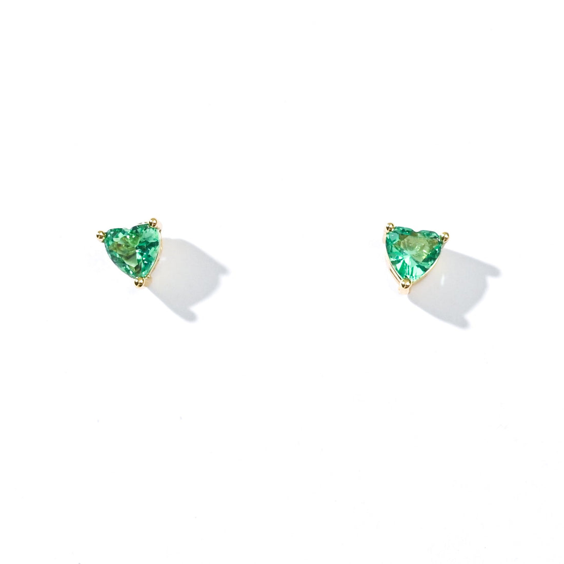 Evie Heart Studs | Gold Pine