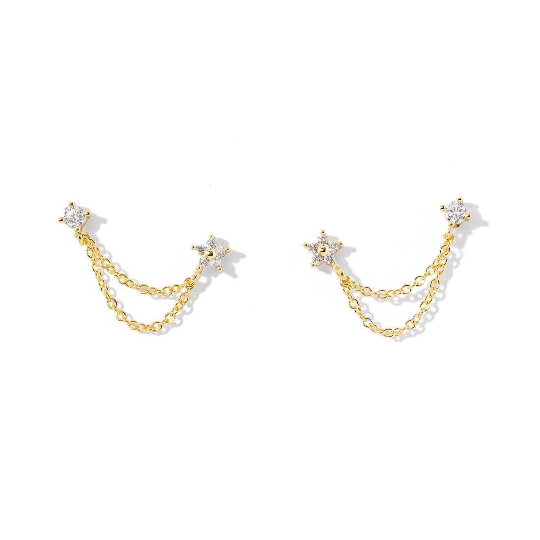 Kareena Double Studs | Gold