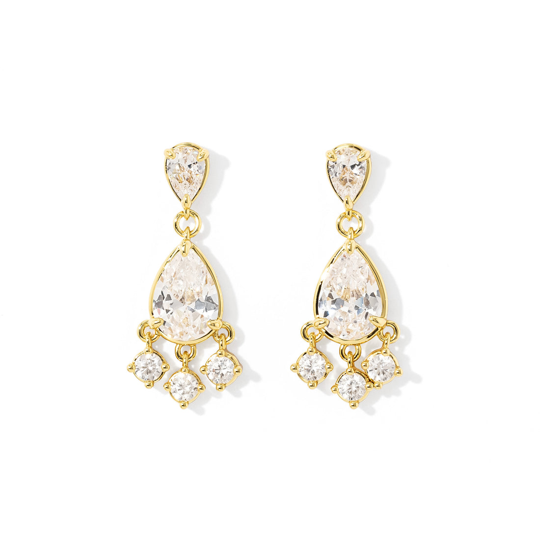 Aura Teardrop Dangles | Gold