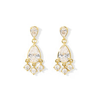 Aura Teardrop Dangles | Gold