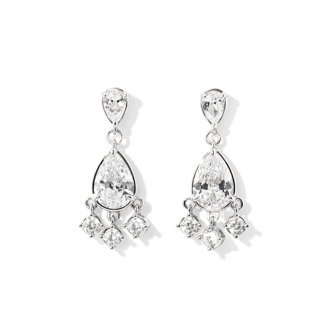 Aura Teardrop Dangles | Silver