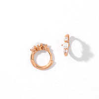 Sophia Pearl Huggies | Rose Gold