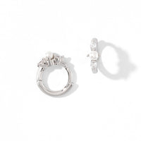 Sophia Pearl Huggies | Silver
