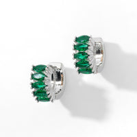 Jada Hoops | Emerald Silver