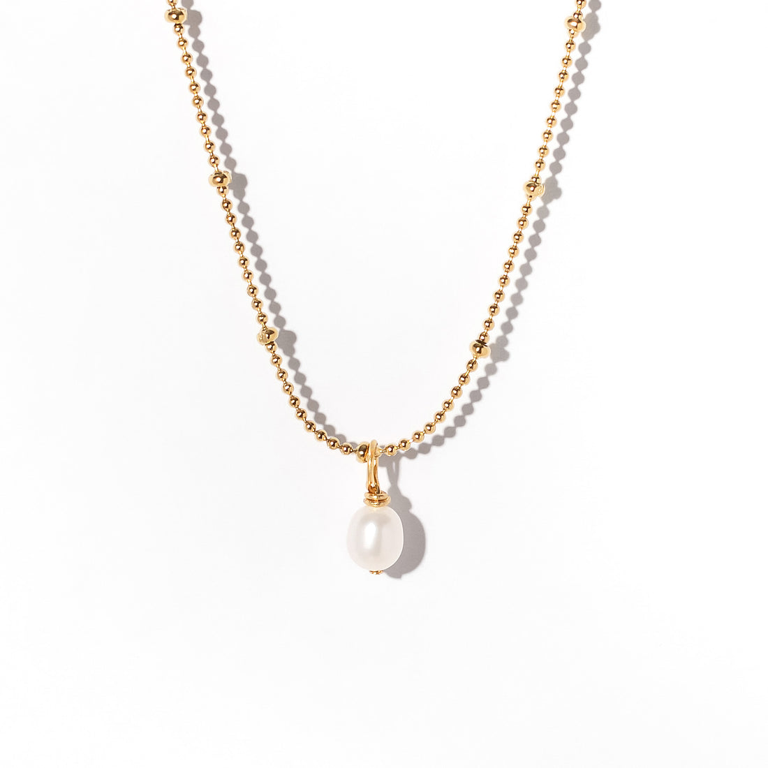 Charlotte White Pearl Necklace