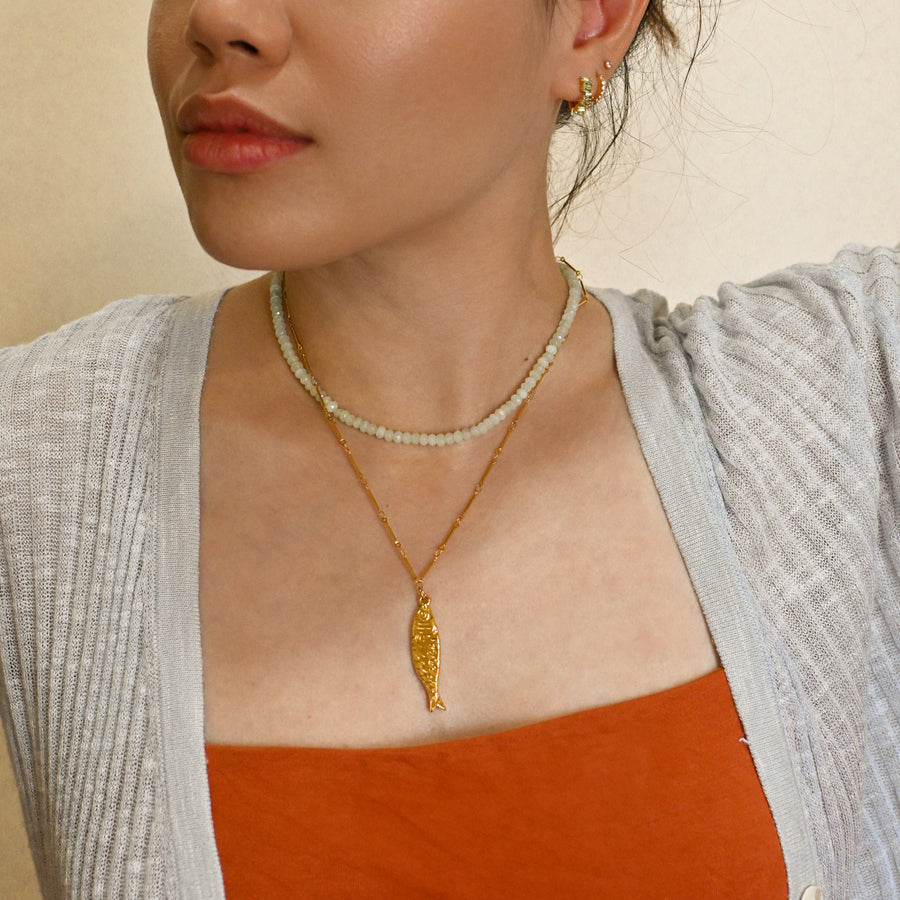 Mrs. Puff Sardine Pendant Necklace