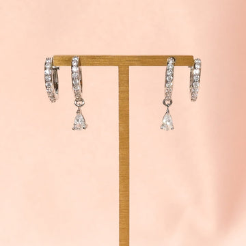 Gia Double Hoops | Silver